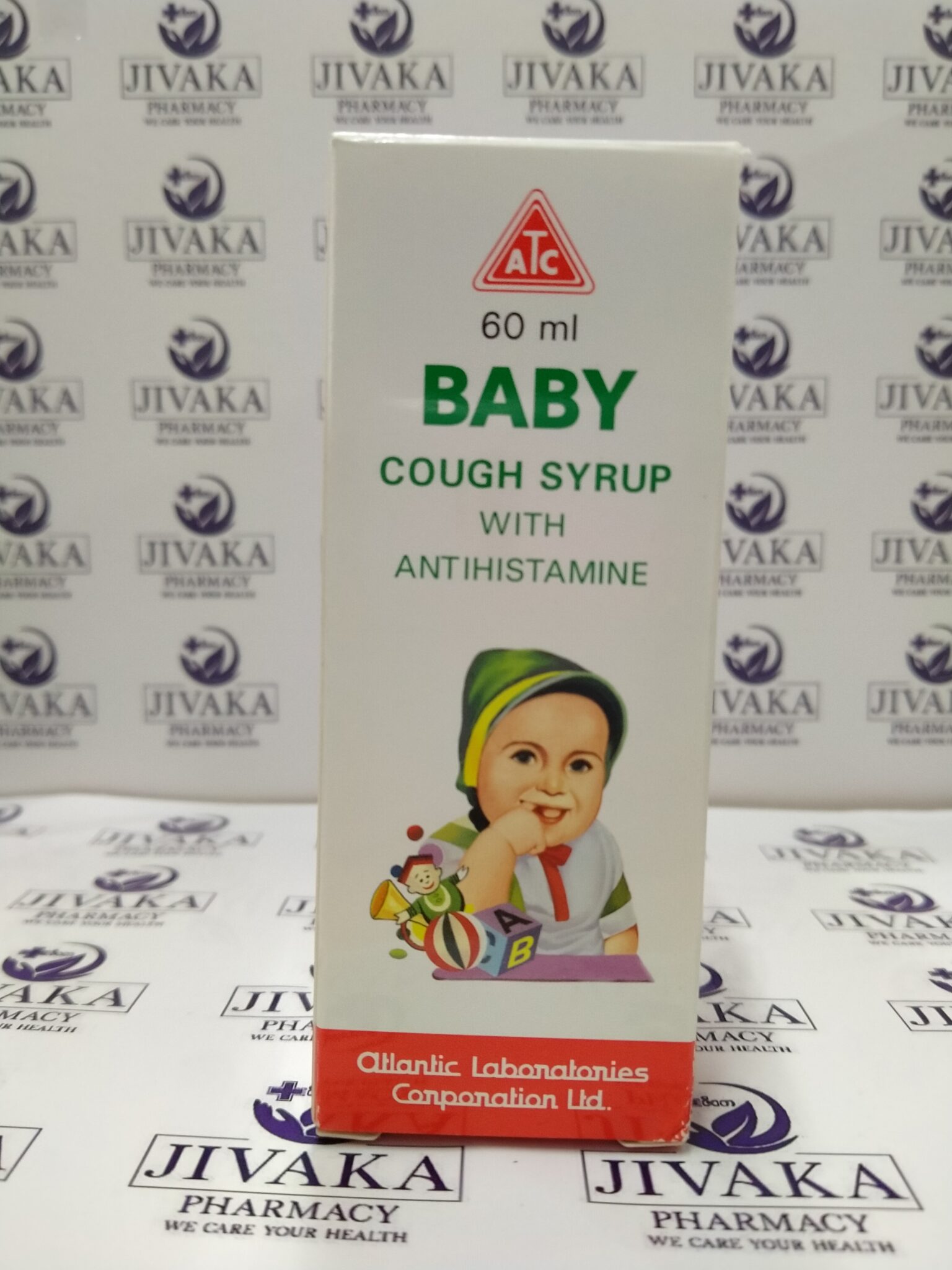 Baby cough with antihistamine 60ml syrup Jivaka Pharmacy